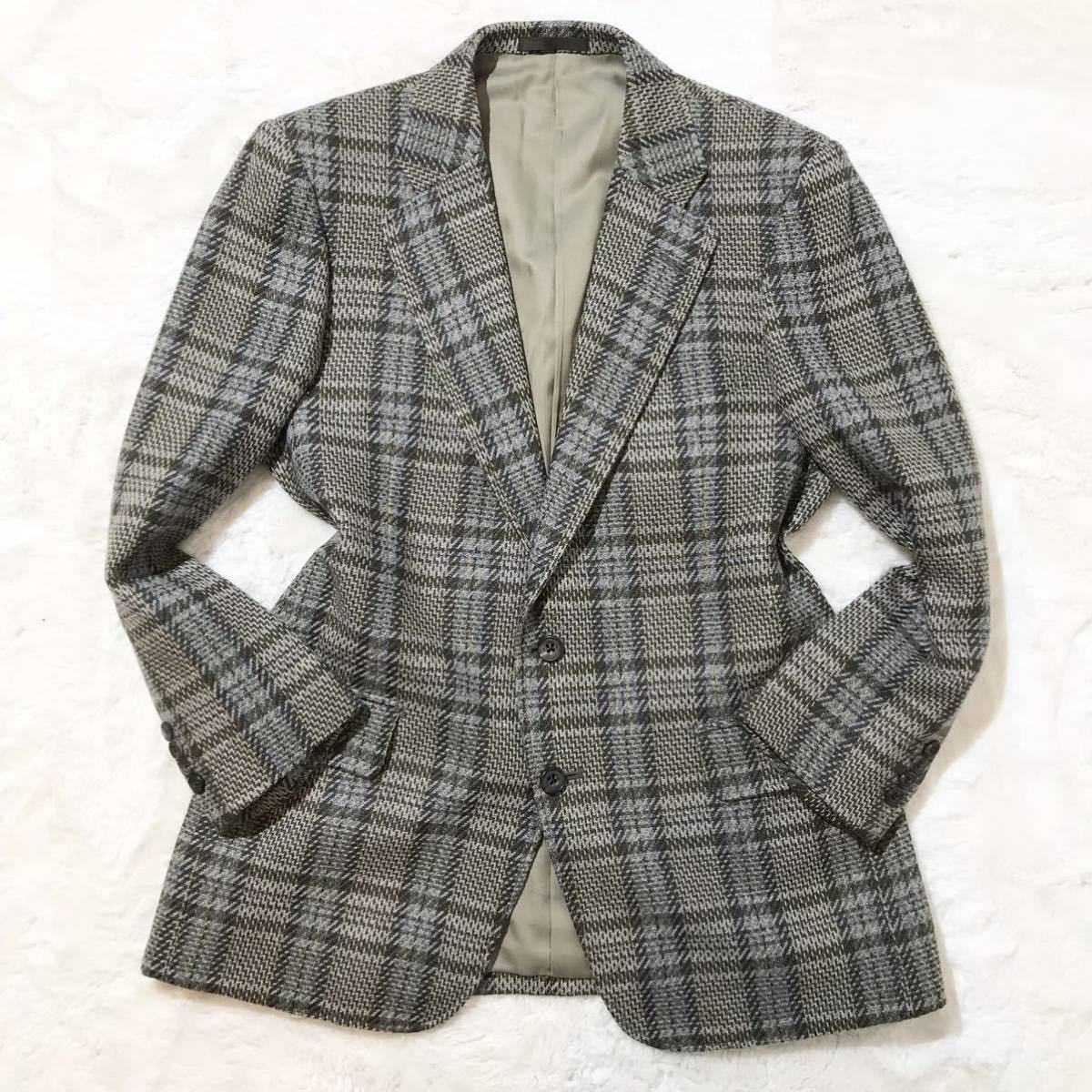 新品同様 希少 バーバリー BURBERRY テーラードジャケット ツイード 