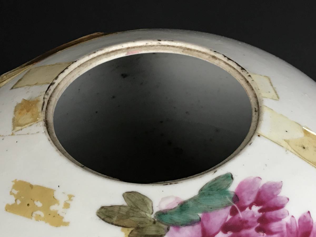 中国古美術コレクション』清時代 色絵雑宝花卉文大壺 唐物 本物保証