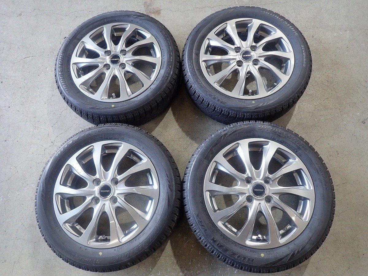QR3370【送料無料165/60R15】ハスラー ソリオ デリカD:2などへ BS 中古