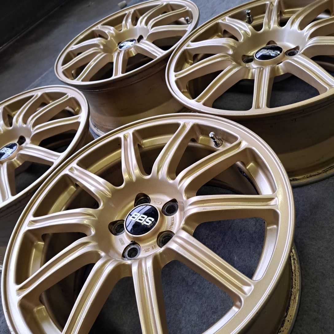 スバル純正 BBS 17インチ アルミホイール RV723WM 希少 ゴールド5H 