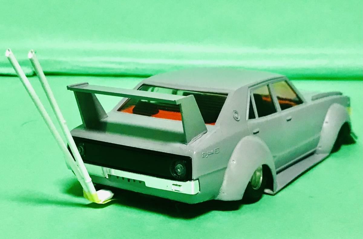 当時物 アオシマ 竹ヤリデッパ ニッサン ケンメリ 4Dr 2000GTX 検 : 旧