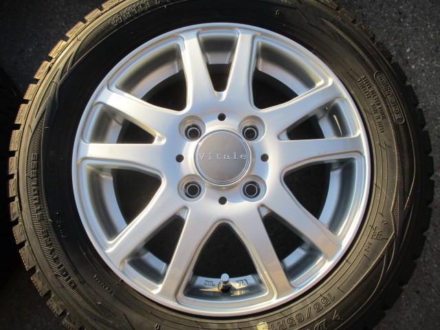 バリ溝!!☆ダンロップ☆155/65R13☆スタッドレスタイヤ4本セット