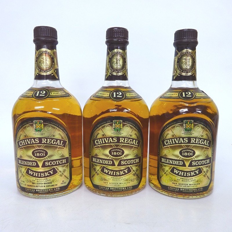 M*3様 【未開栓】バランタイン シーバスリーガル 12年 ウイスキー 3本セッ シーバスリーガル 12年 3本セット 760ml 箱無 ウイスキー whisky