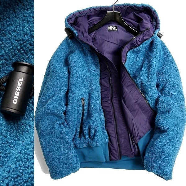 DIESEL ディーゼル 新品 定4.9万 G-TEDDY ボア×ナイロン 異素材コンビ  