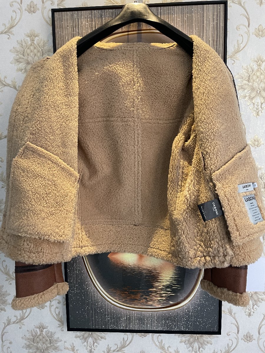 最高級EU製＆定価28万◇UABONI*Paris*レザー・ボマージャケット 