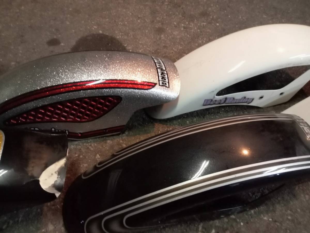 GS400 GSX400E 汎用 フロントフェンダー メッキ GSX250E gs400 当時物 