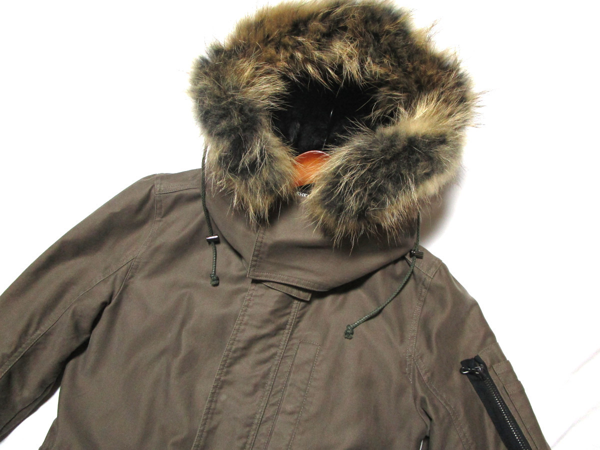 SHELLAC シェラック ナイロンファーモッズコート カーキ 46 シェラック