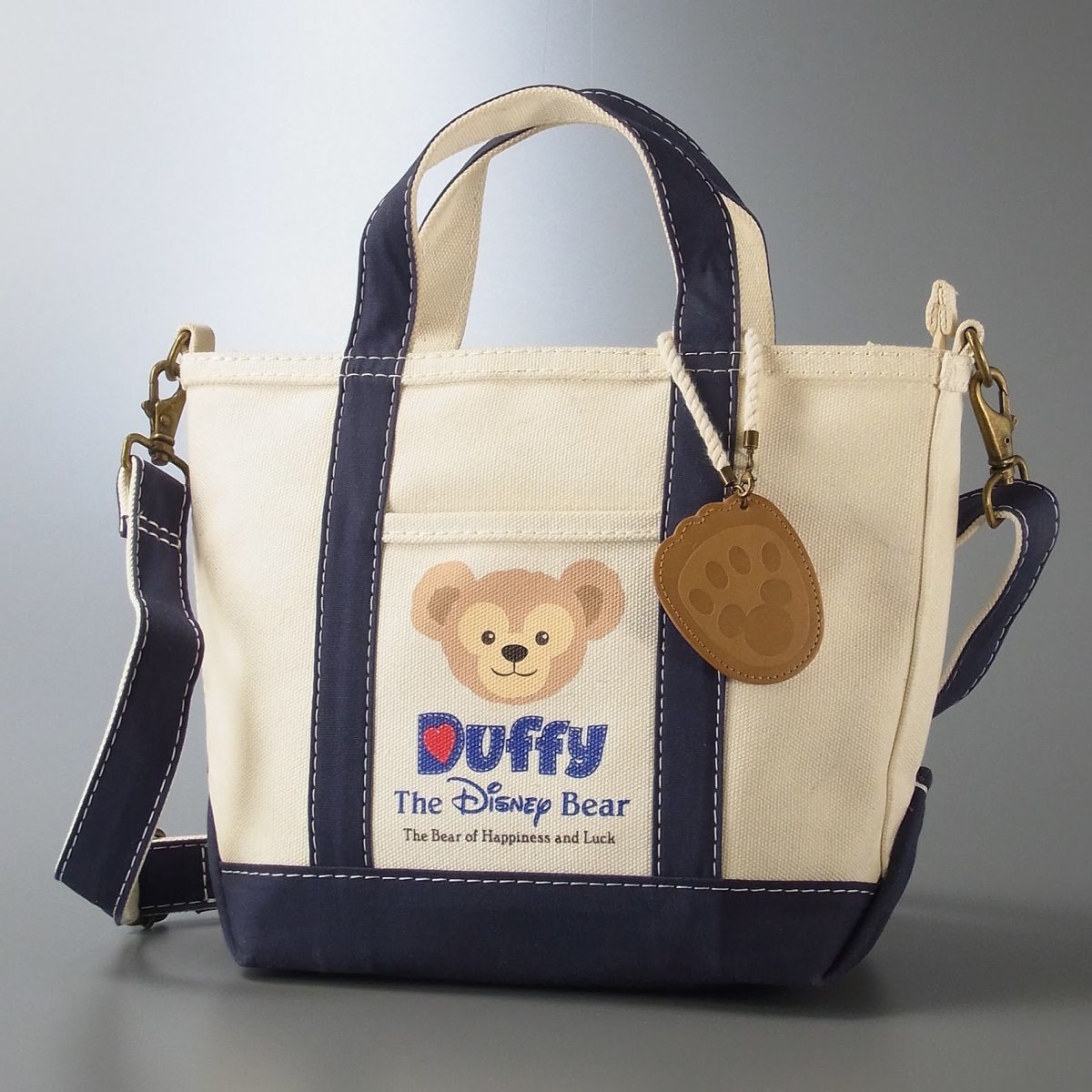 ME6813◎L.L.Bean LLビーン × ダッフィー 東京ディズニーシー TDS 15周年 ショルダー・ストラップ・トートS キャンバス トートバッグ 鞄