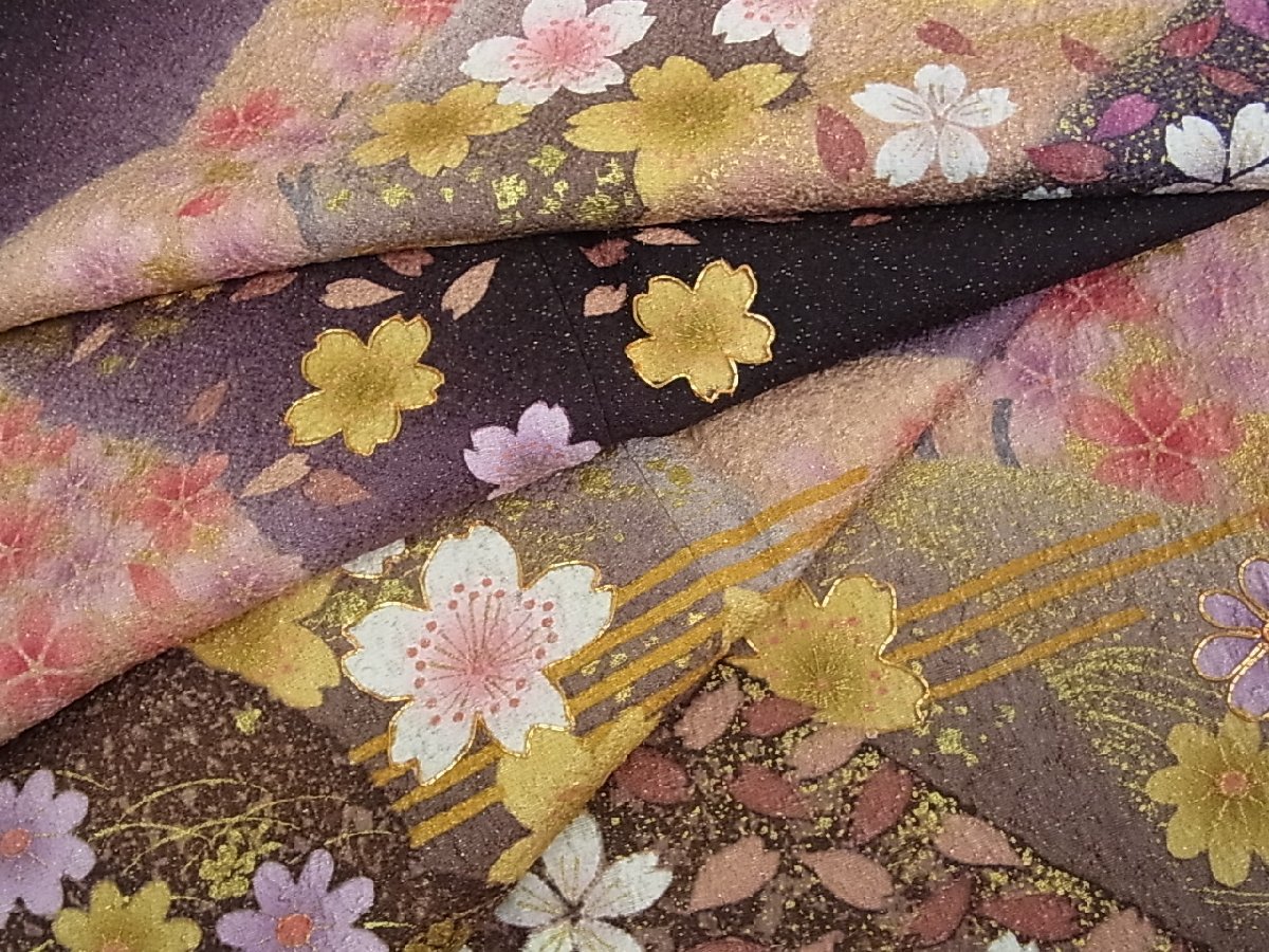 暈し染め 逸品 金彩 花美人着物□豪華振袖 駒刺繍 京都きもの 舞花