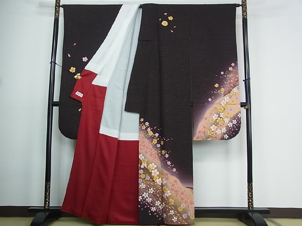 暈し染め 逸品 金彩 花美人着物□豪華振袖 駒刺繍 京都きもの 舞花
