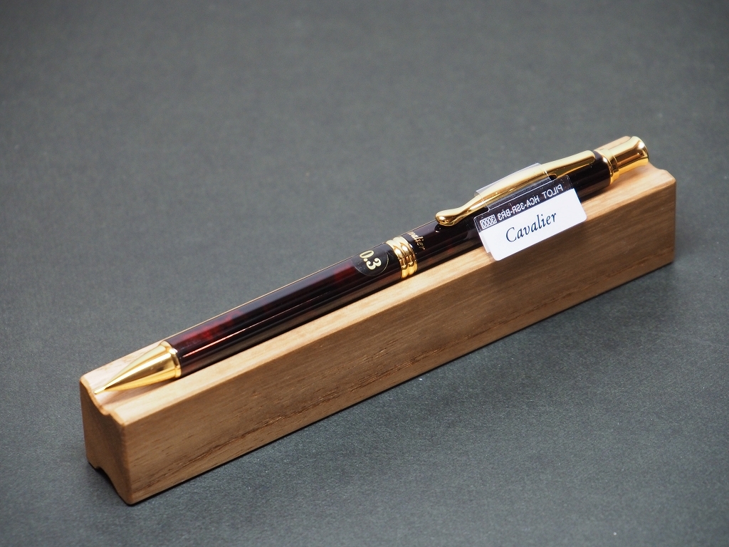 送料無料☆美品☆PILOT 旧カヴァリエ シャーペン レッドマーブル軸 0.3ｍｍ 廃盤/Cavalier パイロット 趣味の文具箱 ステーショナリー