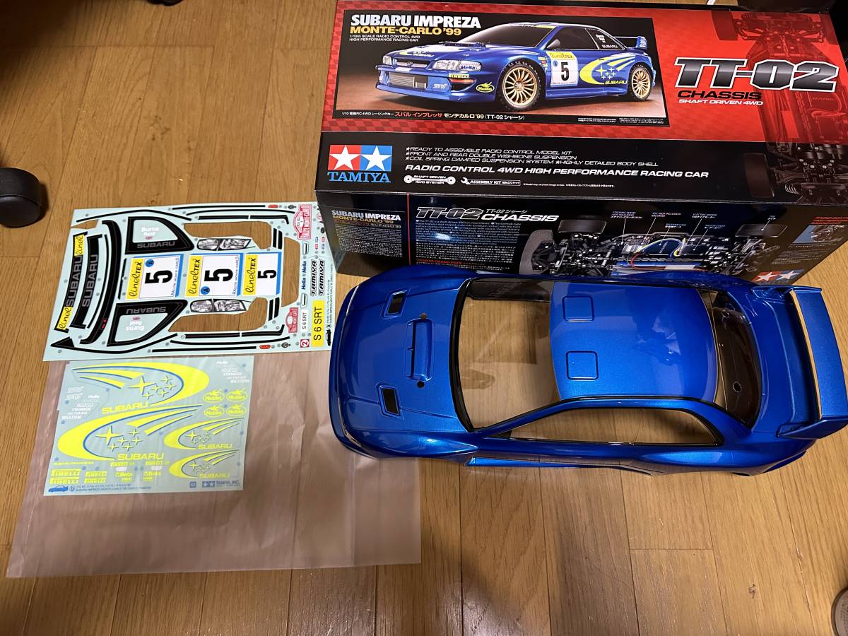 タミヤ スバル インプレッサ モンテカルロ99 wrcラリーボディ 塗装済