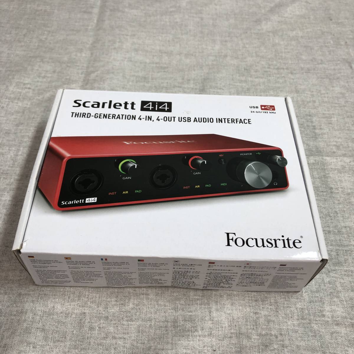 現状品 Focusrite フォーカスライト/Scarlett 4i4 G3 USB 2.0 Type C