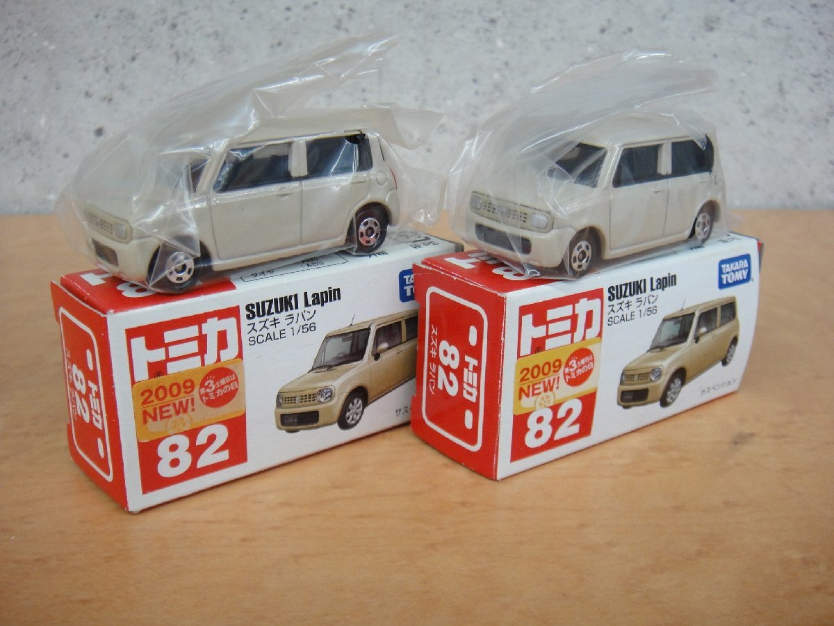 M22 未使用品 トミカ スズキ ラパン 2台セット 82 SUZUKI Lapin 2個 コレクター ミニカー