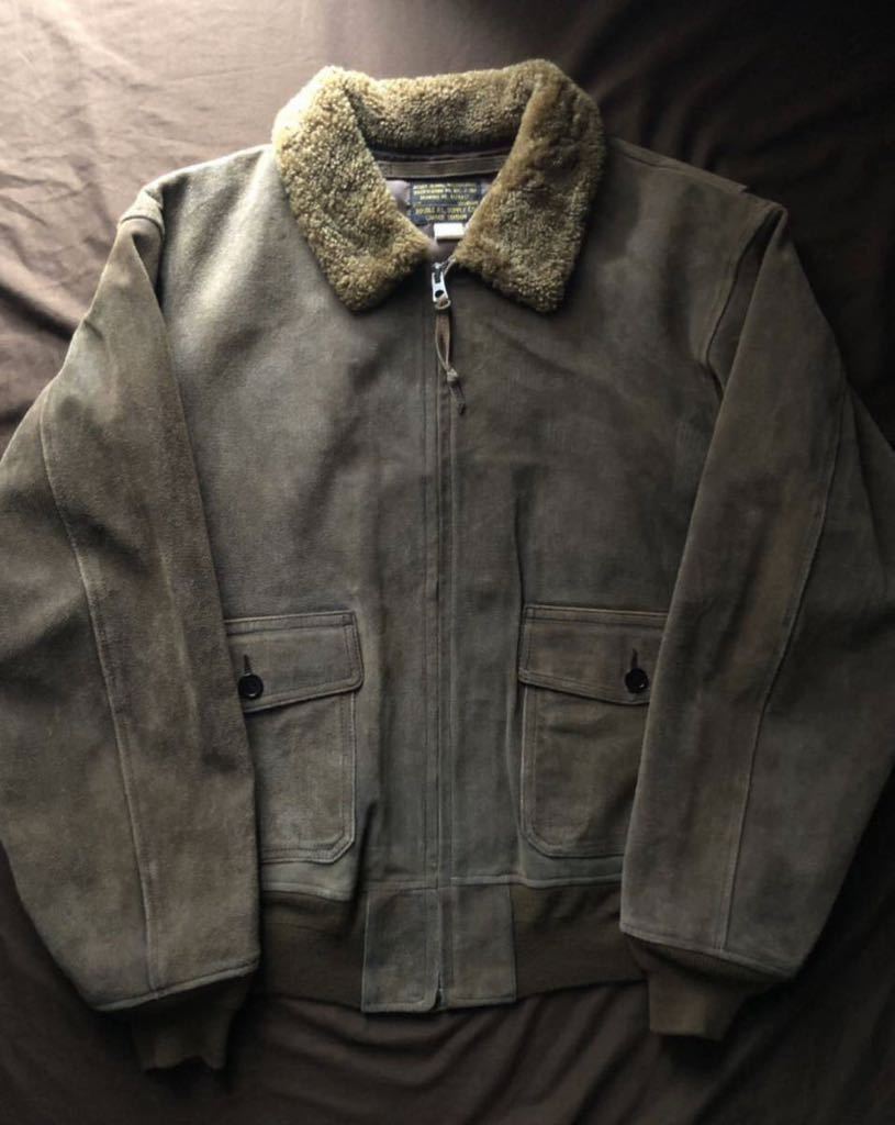 【傑作】極美品 限定 RRL LIMITED EDITION GRAVES LEATHER JACKET ダブルアールエル リミテッド シアリング ボア レザージャケット XL