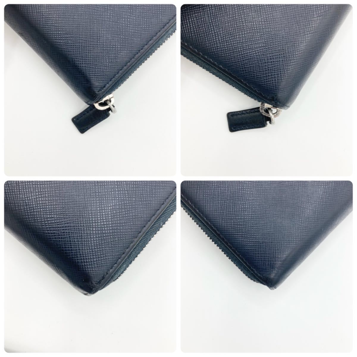 1円 希少美品 PRADA プラダ 長財布 ラウンドファスナー ジップ BALTICO 