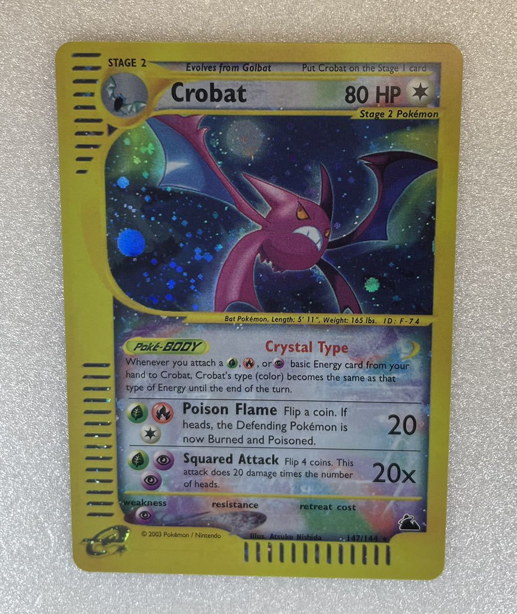 ポケモンカード 海外版　eシリーズ Crobat Crystal Skyridge reverse holoクリスタルタイプクロバットpokmon trading card Base 英語 PSA