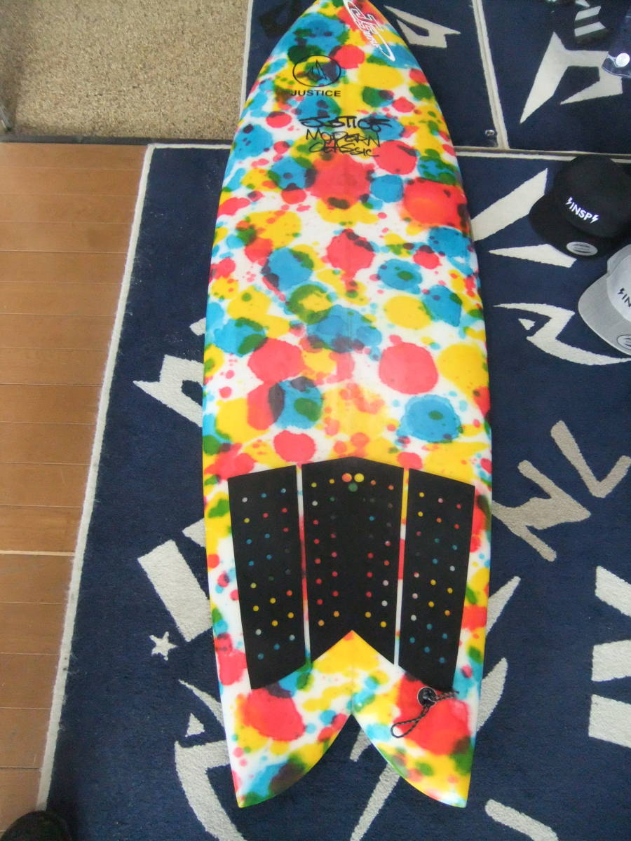 ジャスティス JUSTICE サーフボード フィッシュ ツインフィン 5'10