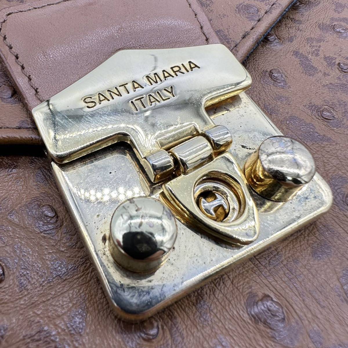 美品○ SANTA MARIA ITALY 2way ショルダーバッグ ハンドバッグ 