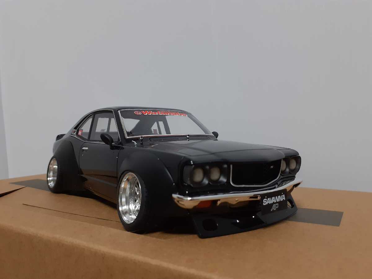 イグニッション モデル 1/18 サバンナRX-3 人気の黒！ホイール