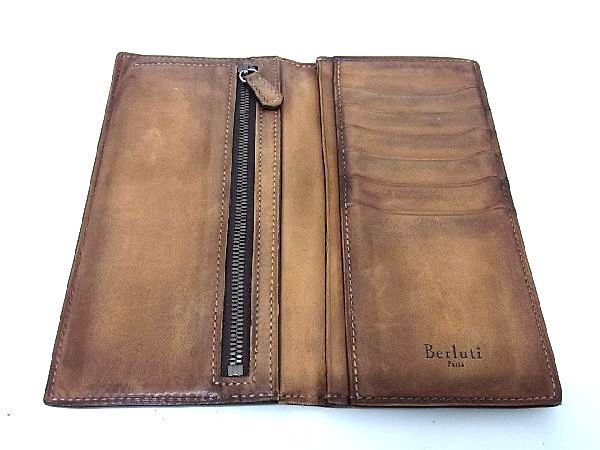 1円 Berluti ベルルッティ サンタル カリグラフィー レザー 二つ折り 