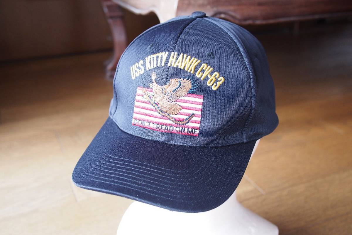 アメリカ海軍 米海軍 空母 キティーホーク 実物 乗組員 キャップ 放出品 Kitty hawk キティホーク 空母 USS Kitty Hawk CV-63 空母 キティ