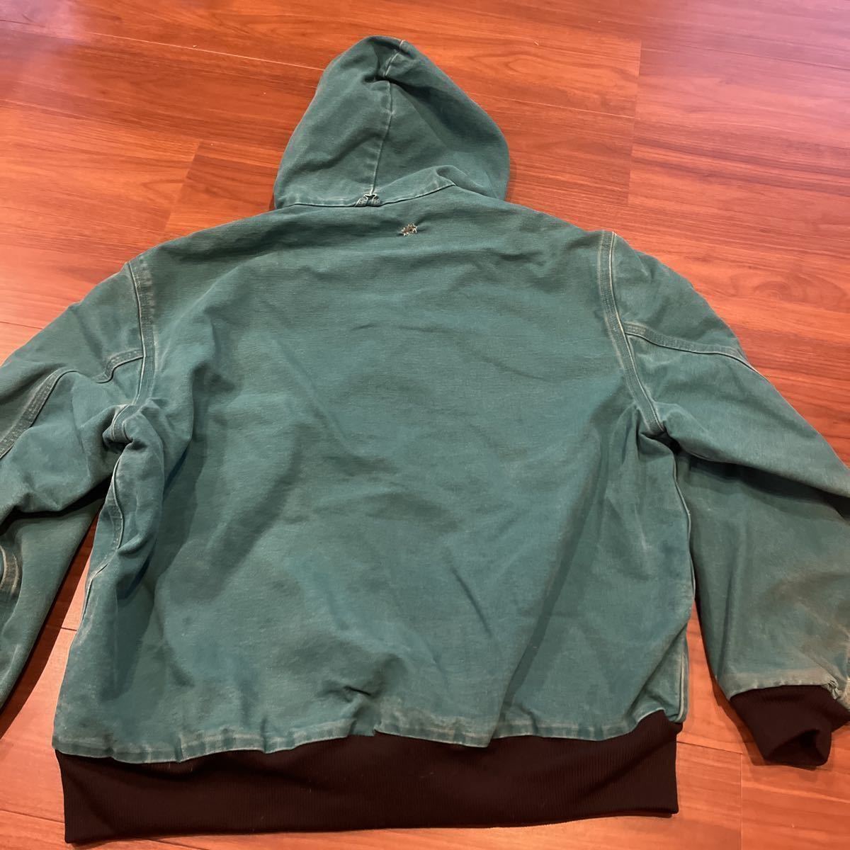 希少古着80sアクティブジャケットダック地フルジップパーカー Carhartt 