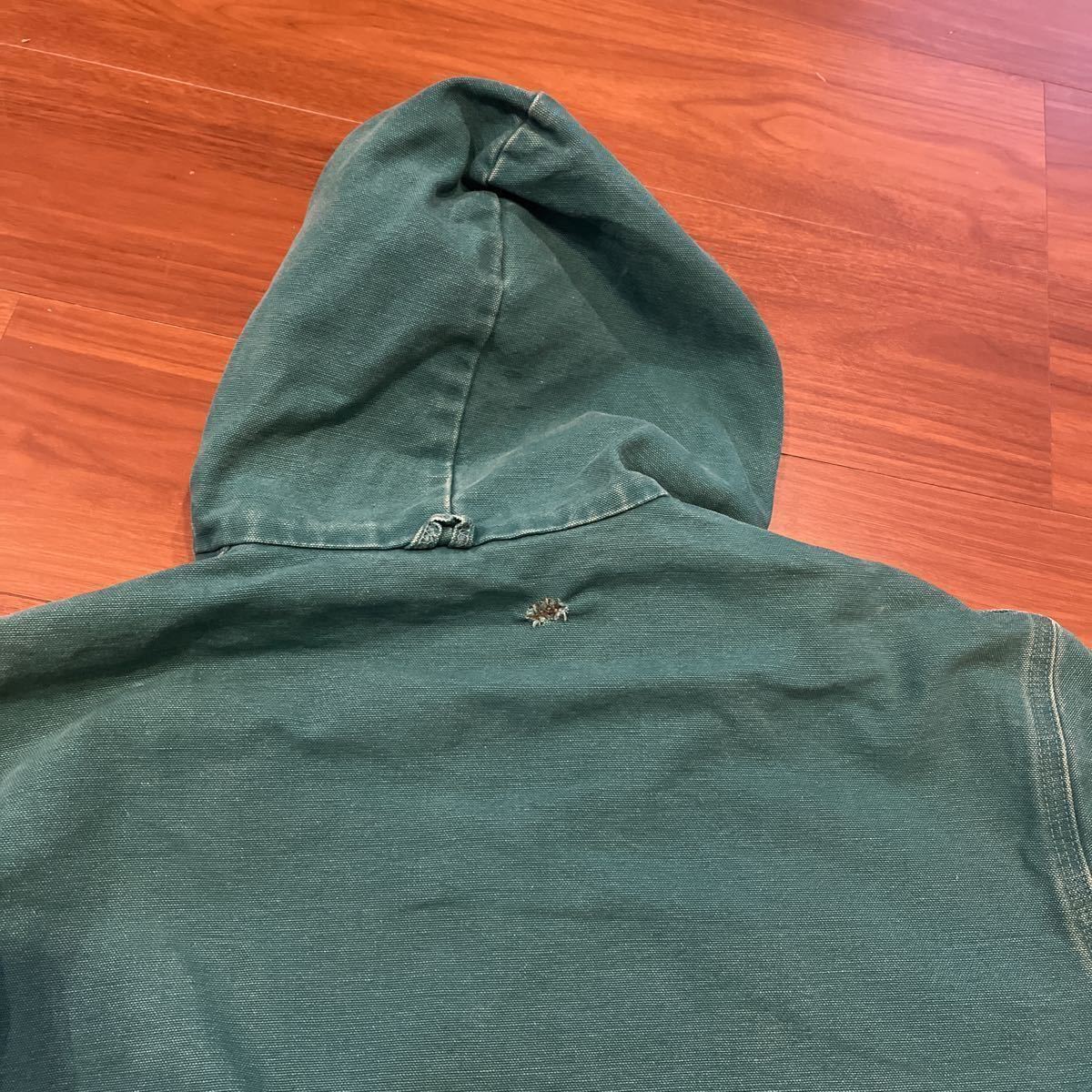 希少古着80sアクティブジャケットダック地フルジップパーカー Carhartt 