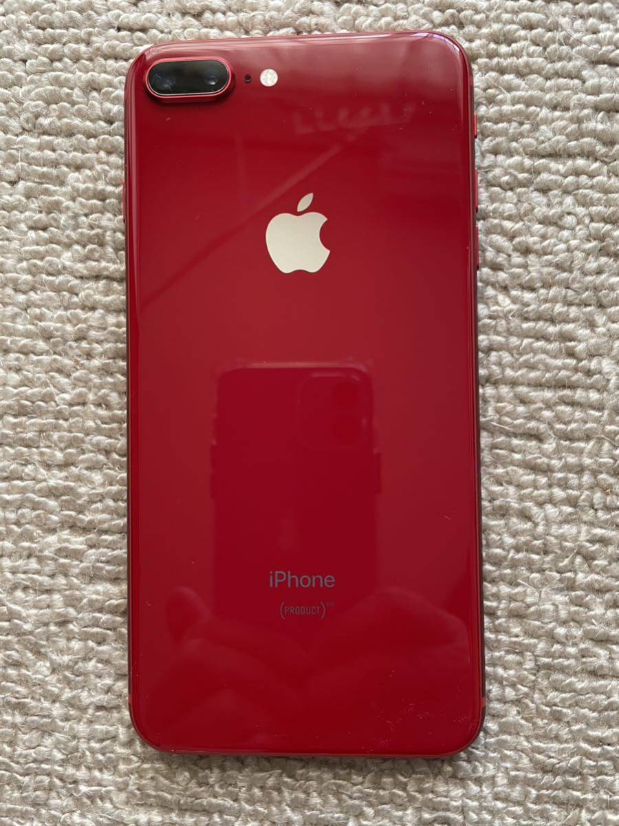 美品☆iphone8Plus 64G SIMフリー バッテリー100% RED 64GB 0 SIM