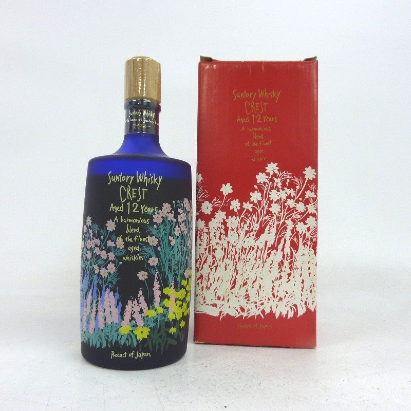 大阪府配送限定 サントリー クレスト 12年 秋の花 限定ボトル 600ml