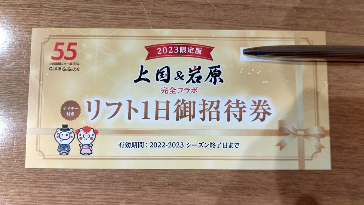 上越国際スキー場　岩原スキー場　1日リフト券　2枚組 上越国際スキー場 岩原スキー場 公式通販 ☆新潟県☆ 岩原 上越国際