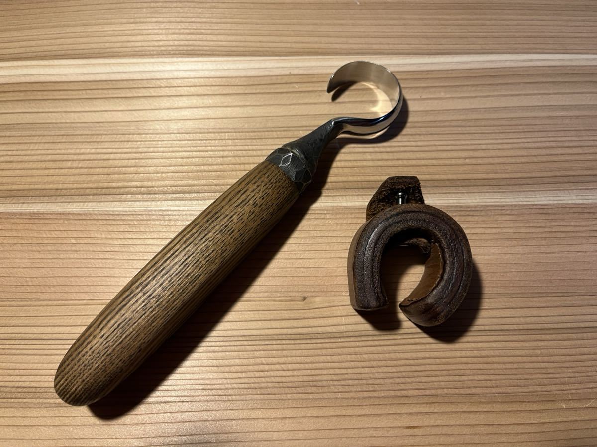 新品未使用 Fadir Blacksmith フックナイフ ウッドカービングナイフ ハンドメイド USA製 / キャンプ ブッシュクラフト