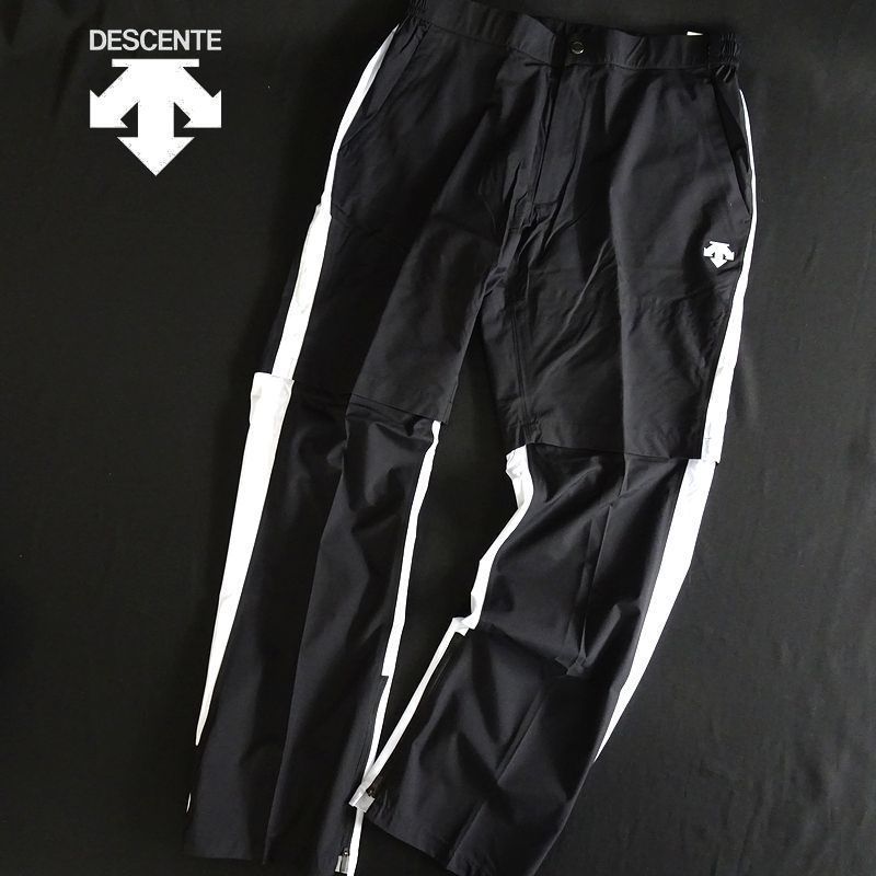 ■DESCENTE GOLF デサント ゴルフ 新品 撥水 UVケア MOTION3D搭載 ナイロン素材 ストレッチ レインパンツ 雨具 DGMLJG00 O ▲058▼out4021b