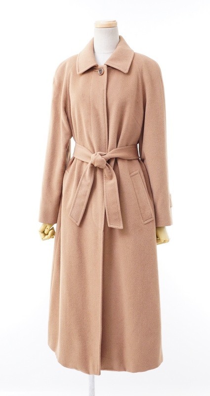 SXXXX◇バーバリー*BURBERRY*アンゴラXウール*ロングコート*ベルト付き