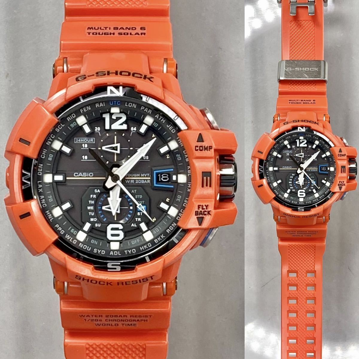 G-SHOCK スカイコックピット GW-A1100R オレンジ 中古 G-SHOCK スカイコックピット GW-A1100R オレンジ 中古 Casio Gw-A1100R