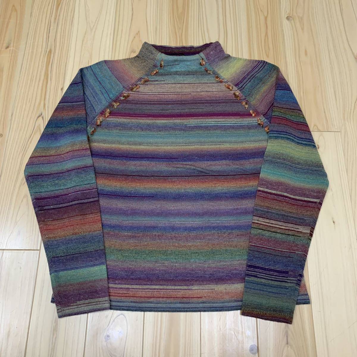 エムアンドキョウコ M.&KYOKO マルチカラー 長袖ニット セーター 1