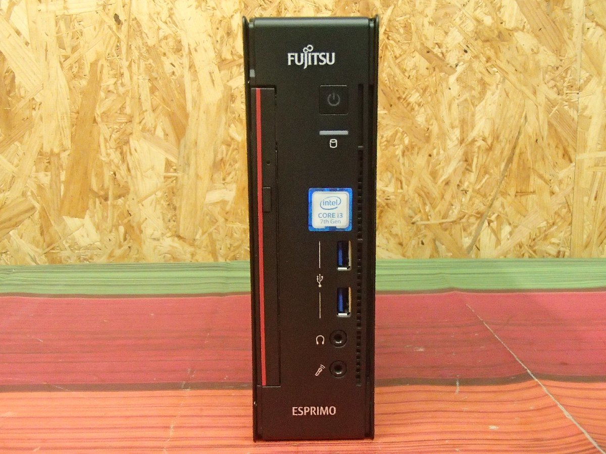 △1円スタート 超小型PC Fujitsu ESPRIMO Q556/R△Core i3-7100T/メモリ