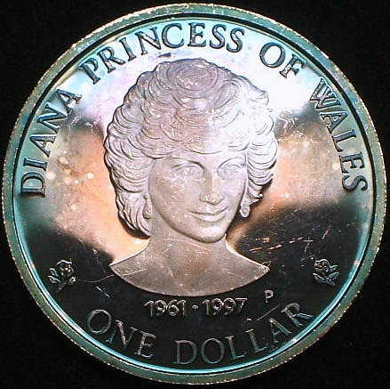 1ドル 銀貨 クック諸島 1オンス 1997年 ダイアナ妃 重量:31.635g 1ドル