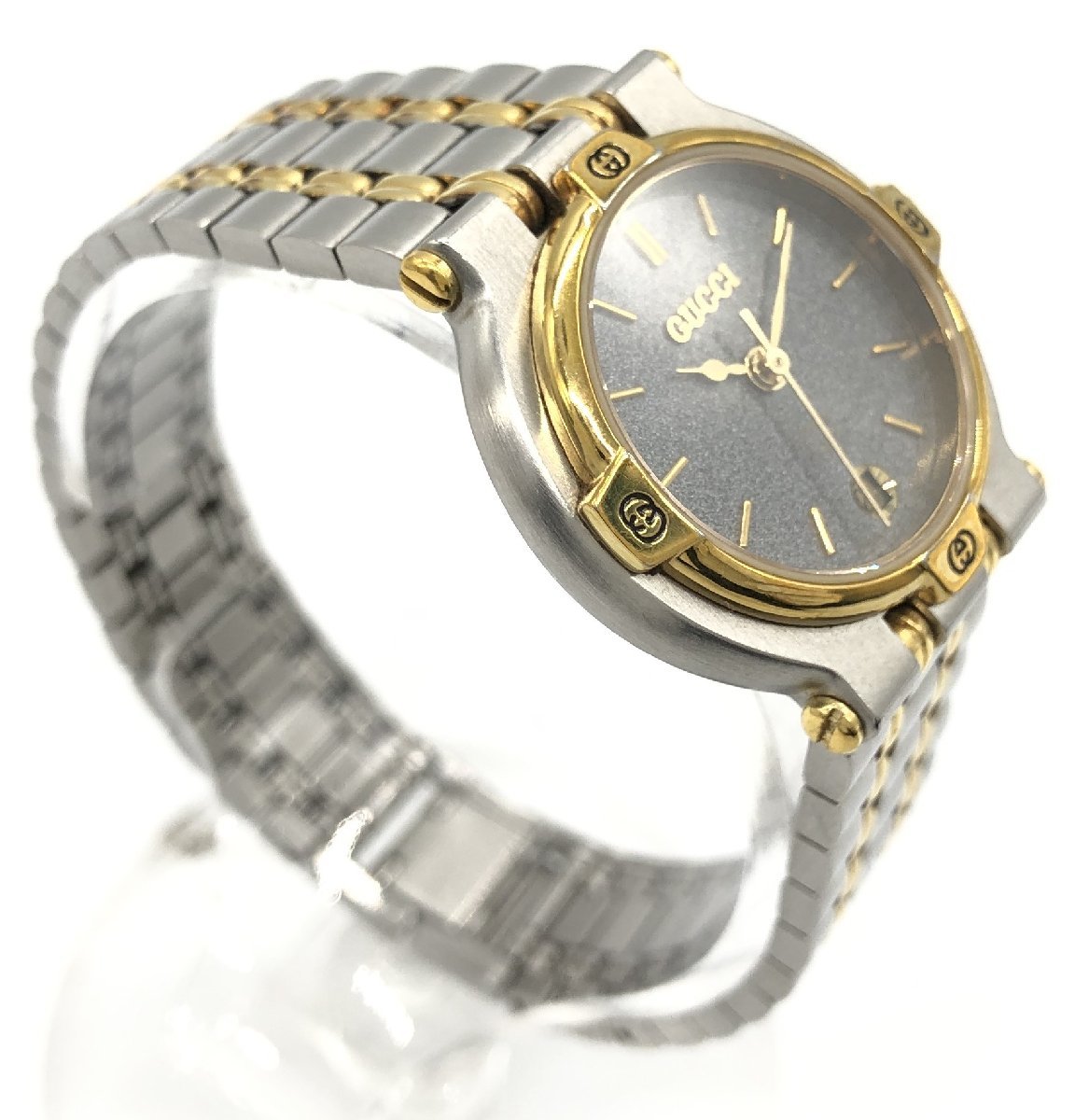 2208Soku 1円 GUCCI グッチ 腕時計 9000L GG クォーツ QZ ステンレス