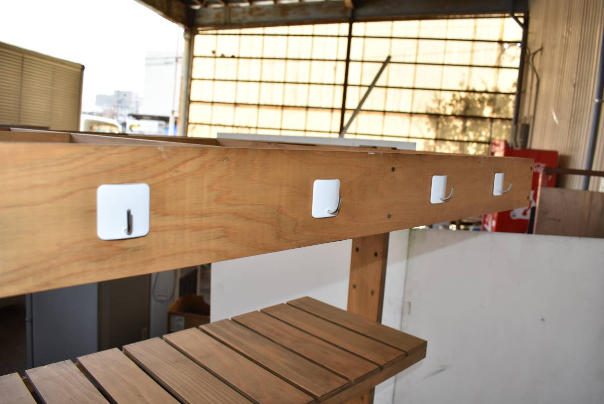 ヤ取終了4/5】≪zy901≫美品 リヤカー屋台/多目的 木製 ワゴン