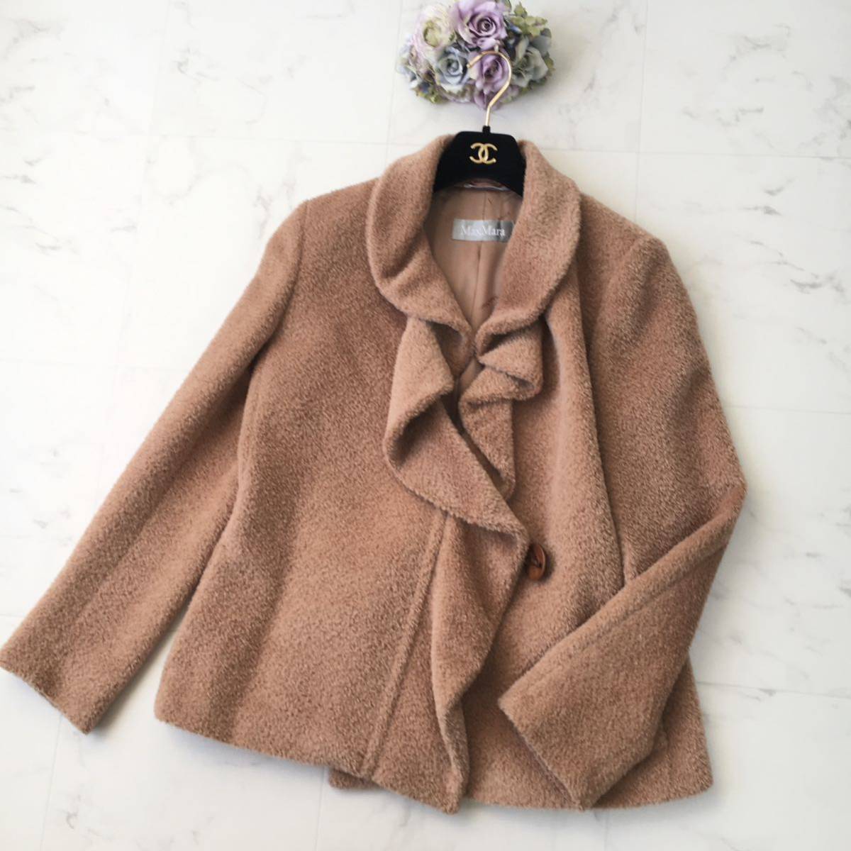 美品 MaxMara マックスマーラ アルパカ ウール コート 送料無料