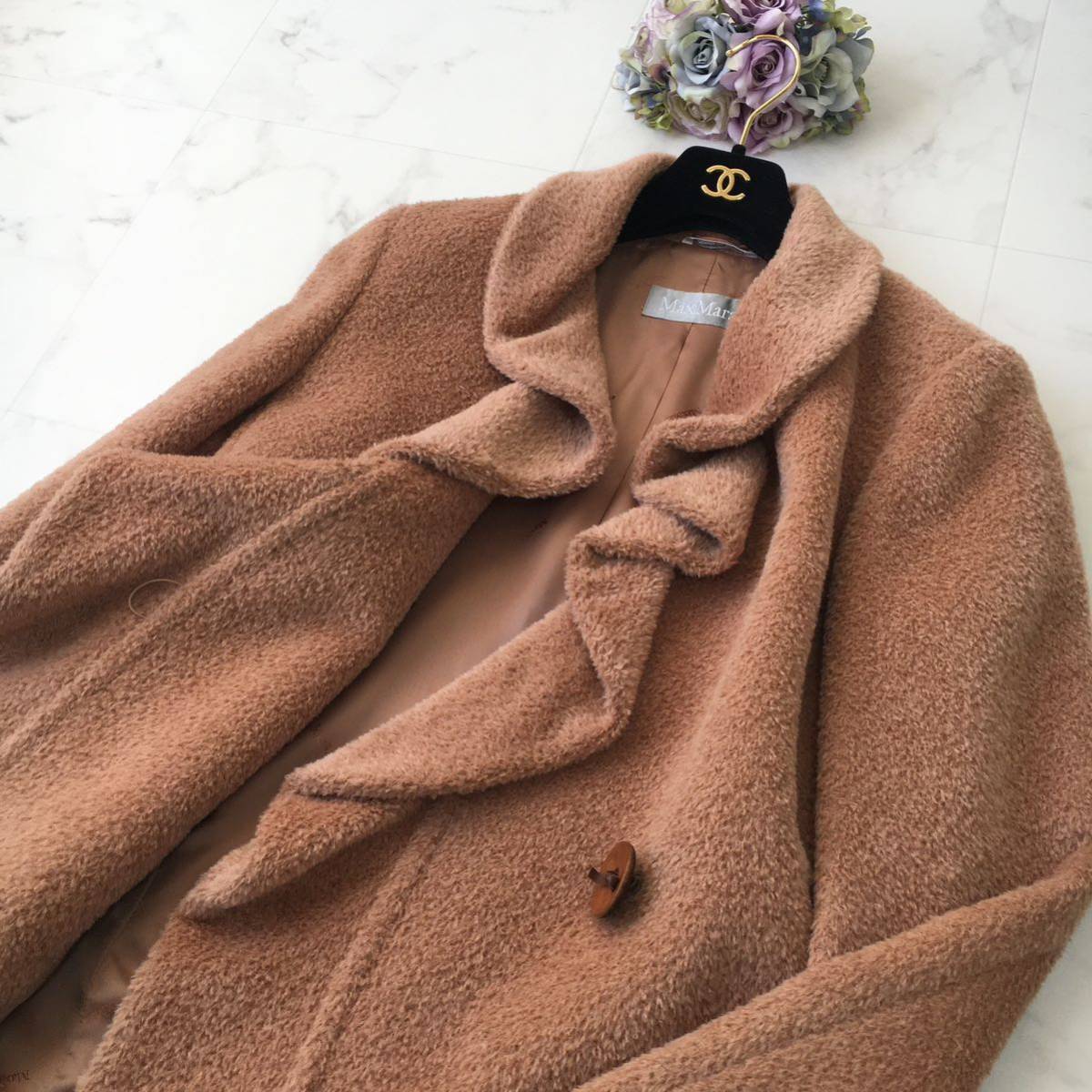 美品 MaxMara マックスマーラ アルパカ ウール コート 送料無料