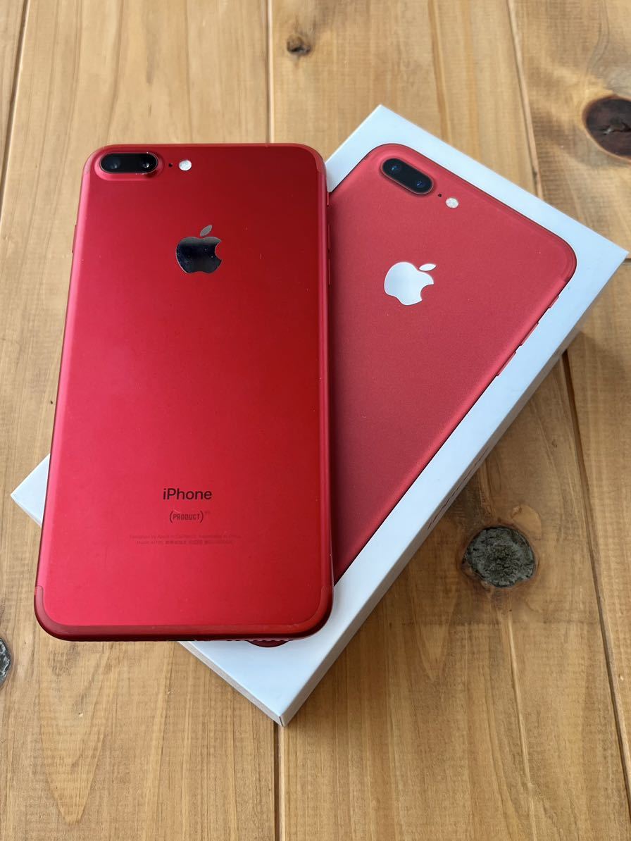 ジャンクApple iPhone7 Plus 128gb PRODUCT レッド ドコモ版 箱