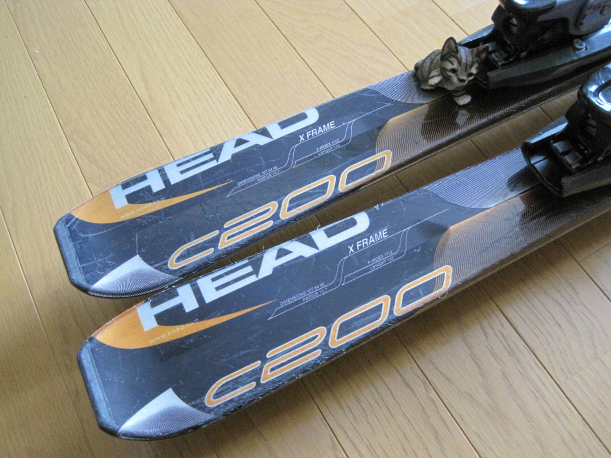 ☆HEAD/ヘッド・カービングスキー・C200/X FRAME・142cm・ポール付き