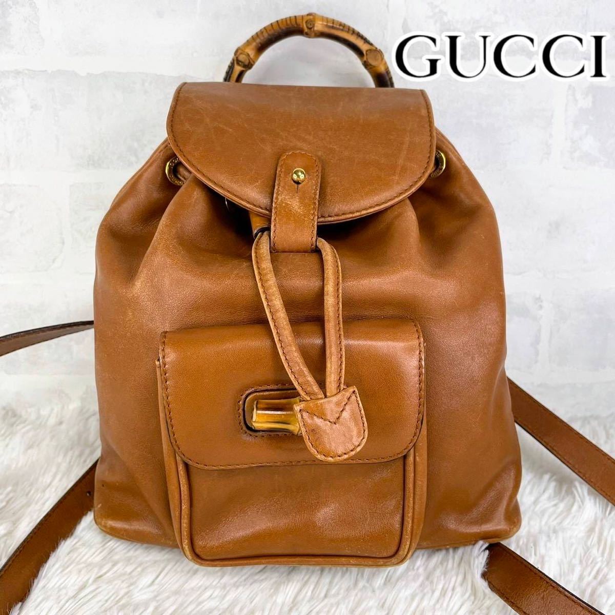 グッチ GUCCI バンブー レザー ミニリュック 人気 - リュックサック 