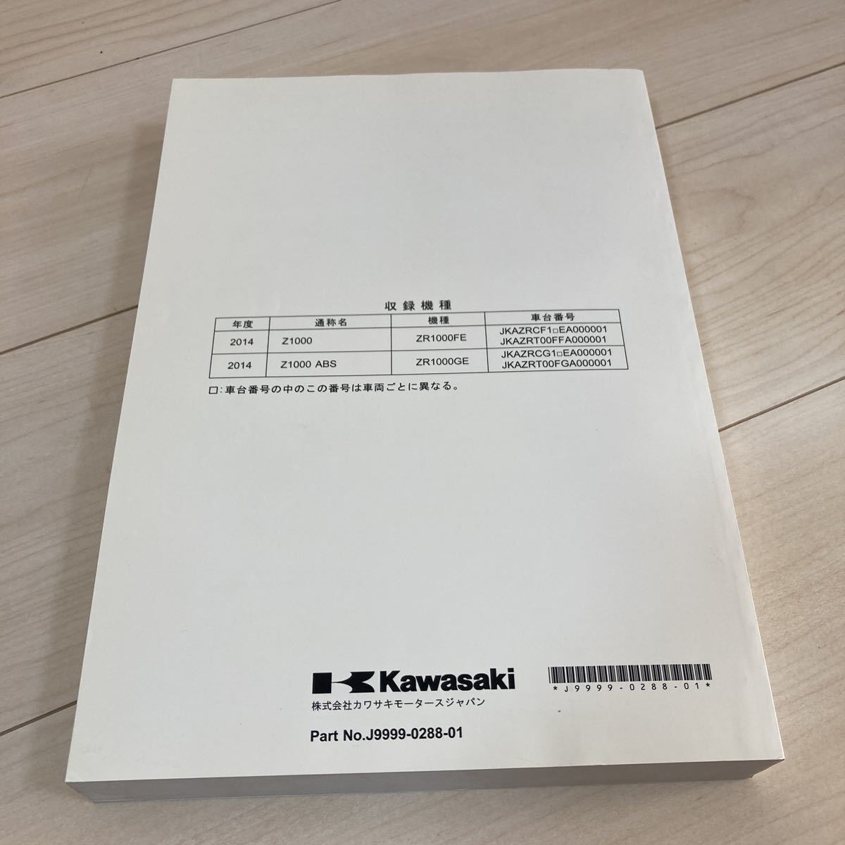 Z1000 ABS サービスマニュアル