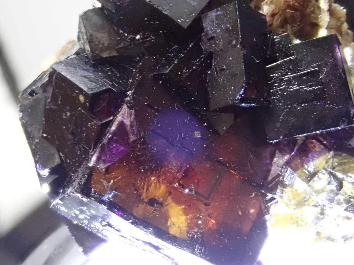 ドイツ産 ブラックフローライト 蛍石 原石 標本 科学、自然