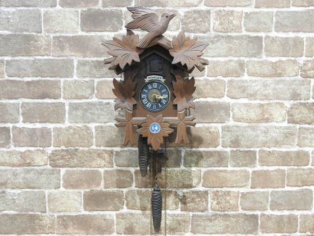 ジャンク WINKLER 掛時計 鳩時計 西ドイツ製？ 部品取りに! 現状渡し