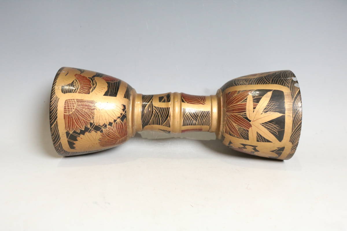 蒔絵 大鼓 鼓 大皮 打楽器 和楽器 能楽 雅楽 皮付き（J319） 2026年最新