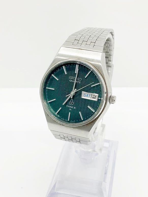 ◇【SEIKO】セイコー/TYPE Ⅱ/タイプ 2/緑文字盤/グリーン/クォーツ/QZ